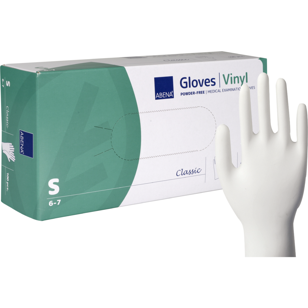 Vinylhandske classic puderfri transparent S