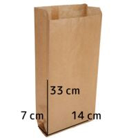 Brödpåse av papper 33x7x14cm