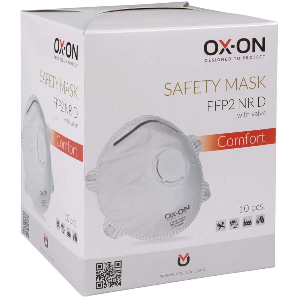 Munskydd/Andningsskydd OX-ON Mask FFP2NR D w/Valve Comfort 120st
