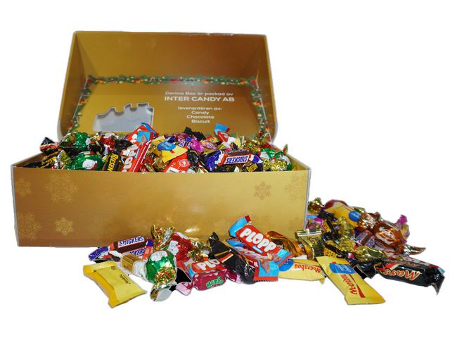 Choklad Jullåda Guldbox inslaget 1,85kg