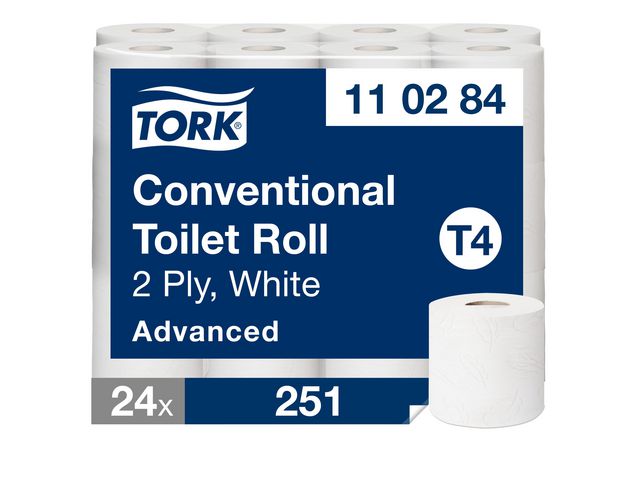 Toalettpapper TORK Adv T4 2-lag 24/fp