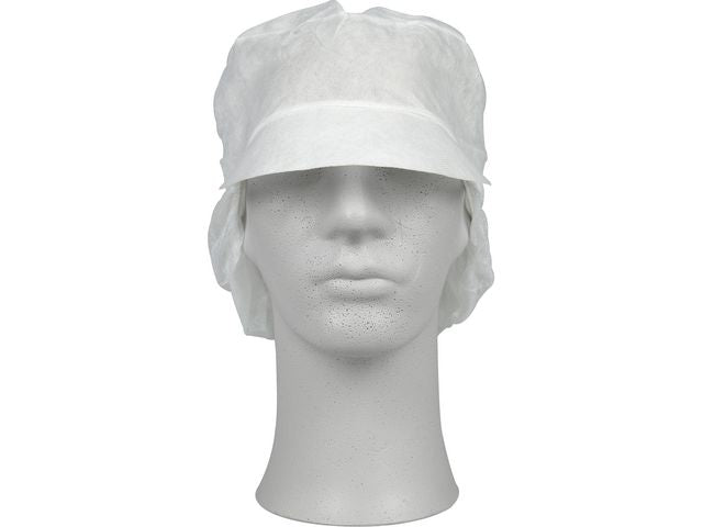 Hårskydd med skärm vit L 100/fp