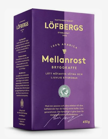 Kaffe LÖFBERGS mellanrost brygg RA 450g