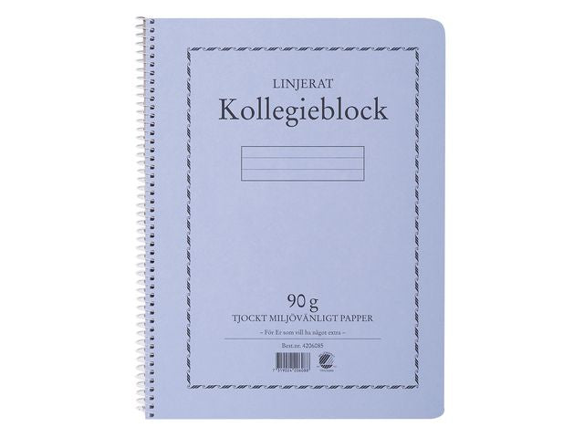 Kollegieblock A4 90g 70 blad linjerat TF