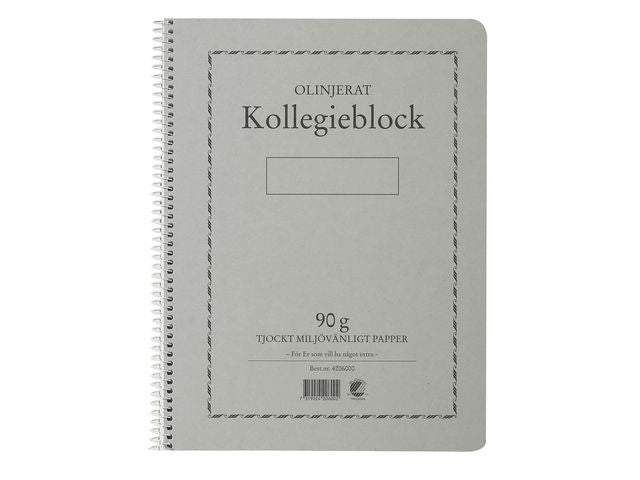 Kollegieblock A4 90g 70 blad olinj TF