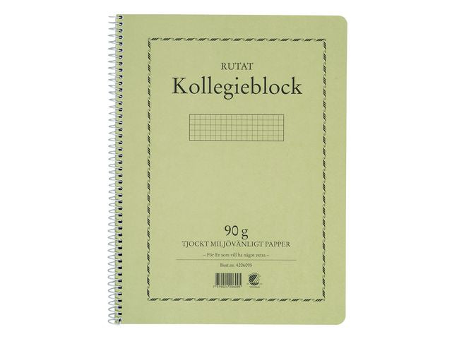 Kollegieblock A4 90g 70 blad rutat TF