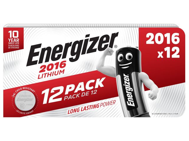 Batteri ENERGIZER Lithium CR2016 12/FP