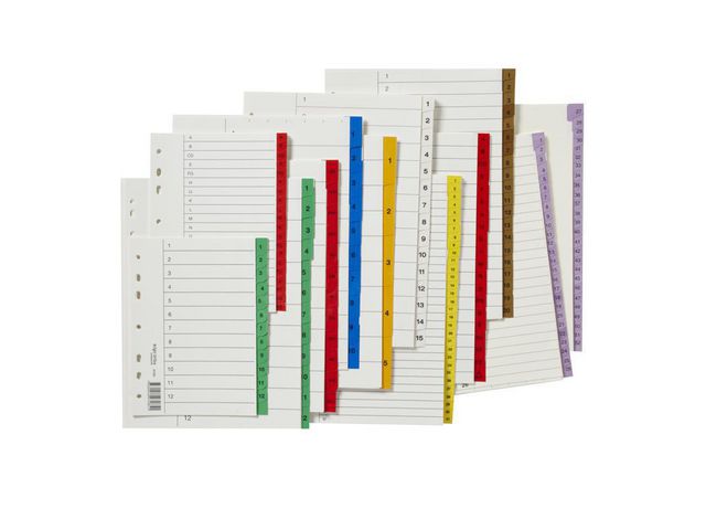 Pappregister BRIGHTOFF. 1-15 beige 10/FP