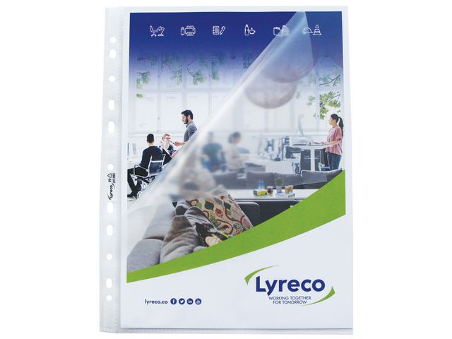 Plastficka LYRECO A4 0,08 präg 25/FP