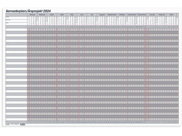 Whiteboardtavla Semesterplan - 2460