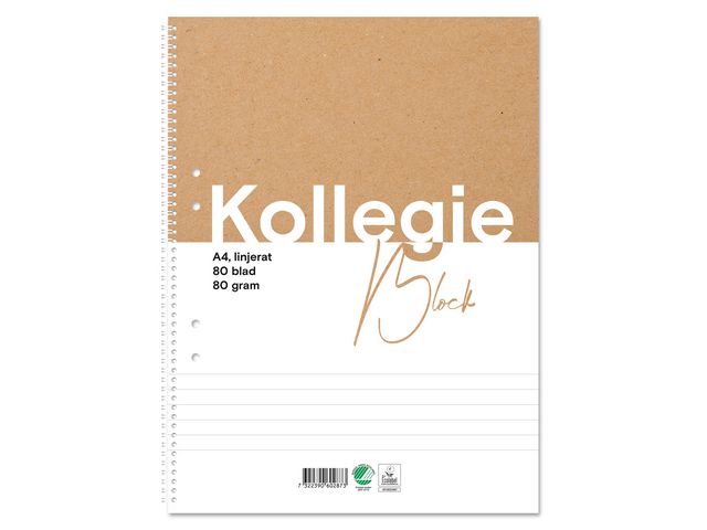 Kollegieblock FW A4 80g 80bl linjerat