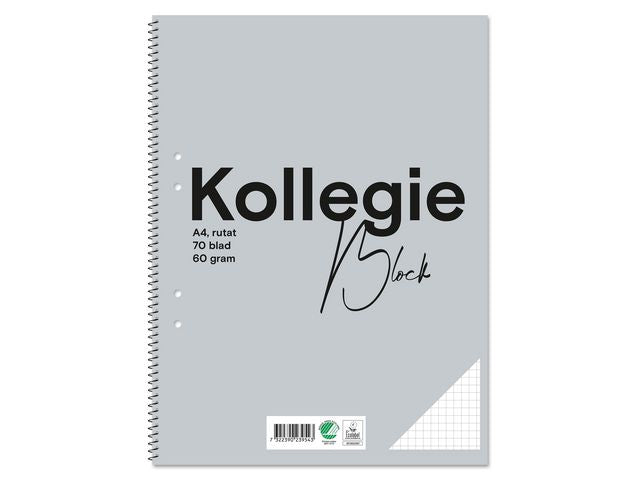 Kollegieblock FW A4 60g 70 blad rutat