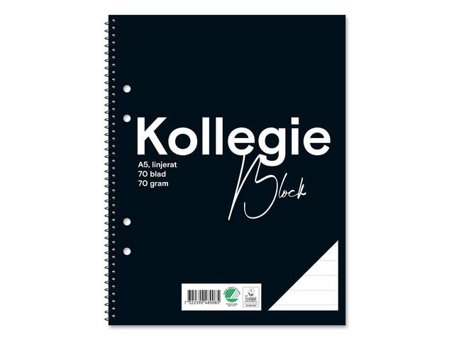 Kollegieblock FW A5 70g 70bl linj. hålat